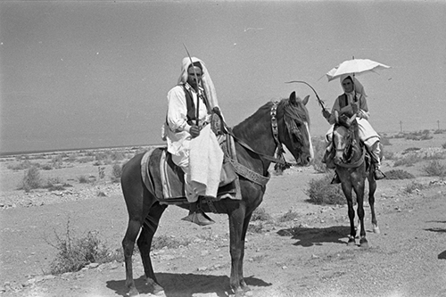 A bedouin on horseback