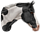 Rank 7: Black Tobiano: "Black Tobiano rank icon for users with fewer than 20,000 forum posts on My Horsez."