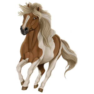 Celeritas: "Celeritas, a flaxen chestnut Shetlander pony from the My Horsez Herd, known for his speed and playful nature.""