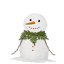 Handmade snowman with fern wreath – "A handmade snowman with a fern wreath, providing a bonus to dressage and jumping."