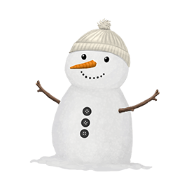 Handmade snowman with beige beanie – "A handmade snowman with a beige beanie, providing a bonus to dressage and jumping."